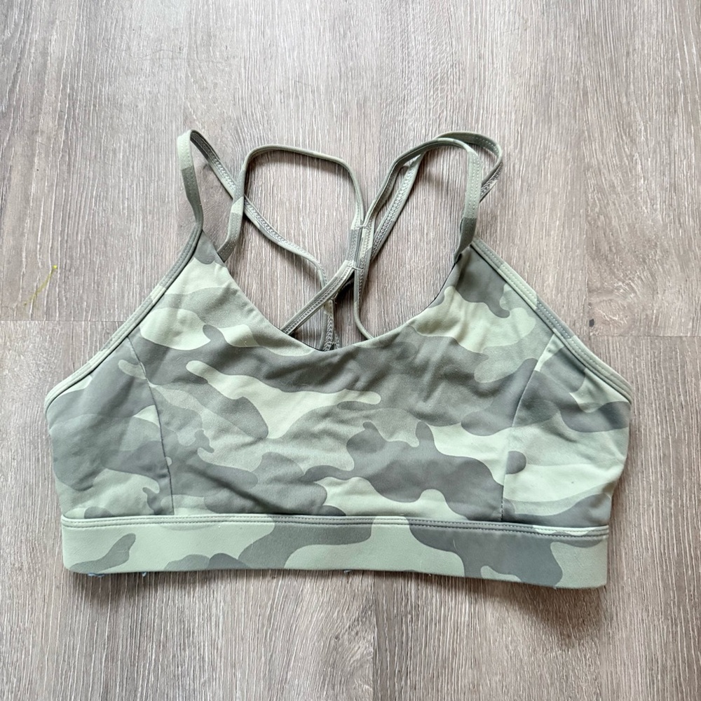 Nanette Lenore Green Camo Sports Bra size L